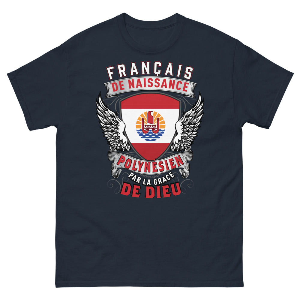 T-shirt Polynésie marine - Français de naissance