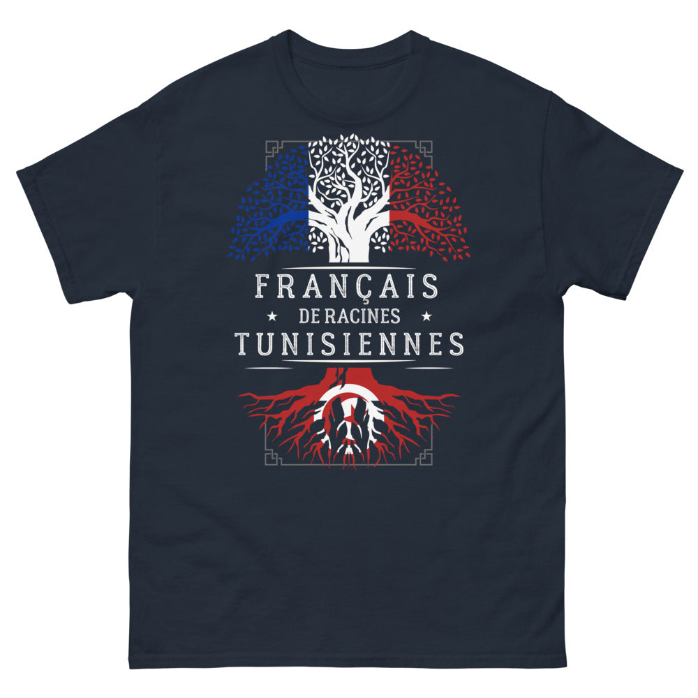 T-shirt Racines tunisiennes marine - Français de Racines Tunisiennes