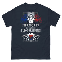 Thumbnail for T-shirt Français de racines sud-coréennes marine - biculturel, humour