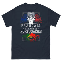 Thumbnail for T-shirt Français de racines portugaises marine - fierté et humour