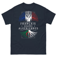 Thumbnail for T-shirt Français de racines algériennes marine - fierté des deux rives