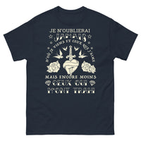 Thumbnail for T-shirt Origines et Trahisons marine - Je n'oublierai jamais d'où je viens