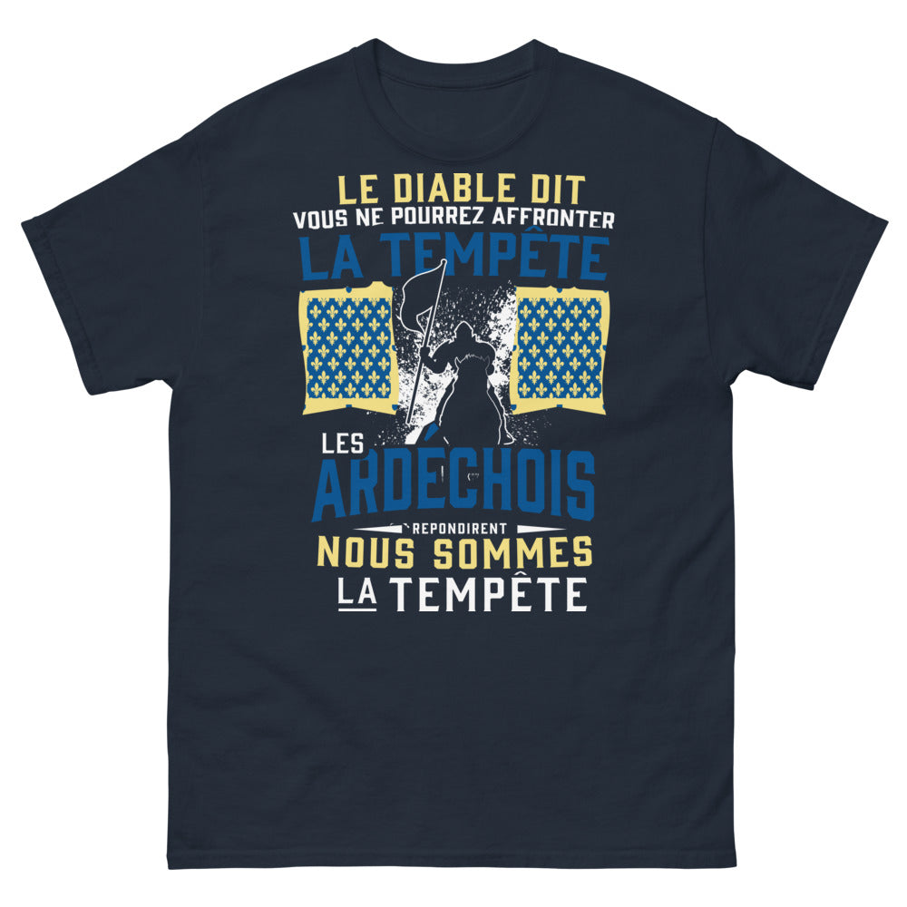 T-shirt Ardéchois marine - Nous sommes la tempête