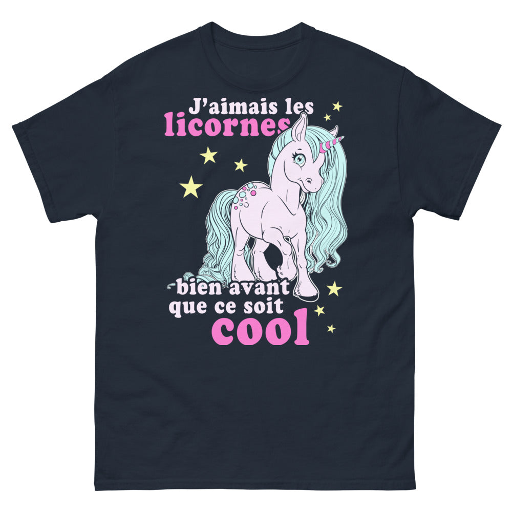 T-shirt Licornes marine - J'aimais les licornes bien avant que ce soit cool