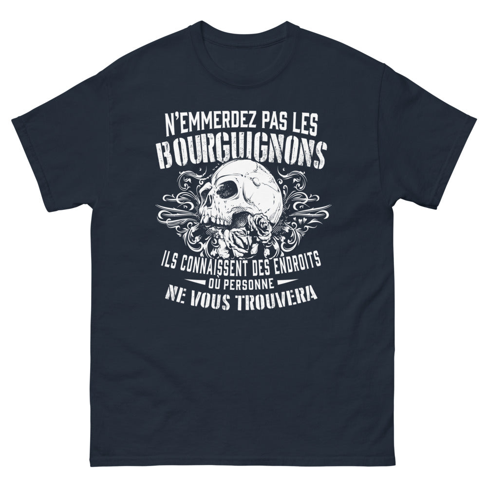 T-shirt Bourguignon marine - Ils connaissent des coins pour disparaître