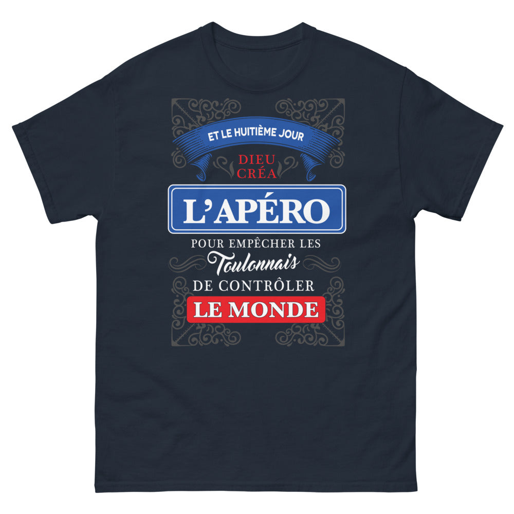 T-shirt Apéro Toulonnais marine - Dieu créa l'apéro