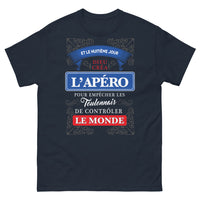 Thumbnail for T-shirt Apéro Toulonnais marine - Dieu créa l'apéro