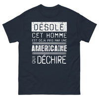 Thumbnail for T-shirt Amérique marine - Désolé, cet homme est déjà pris