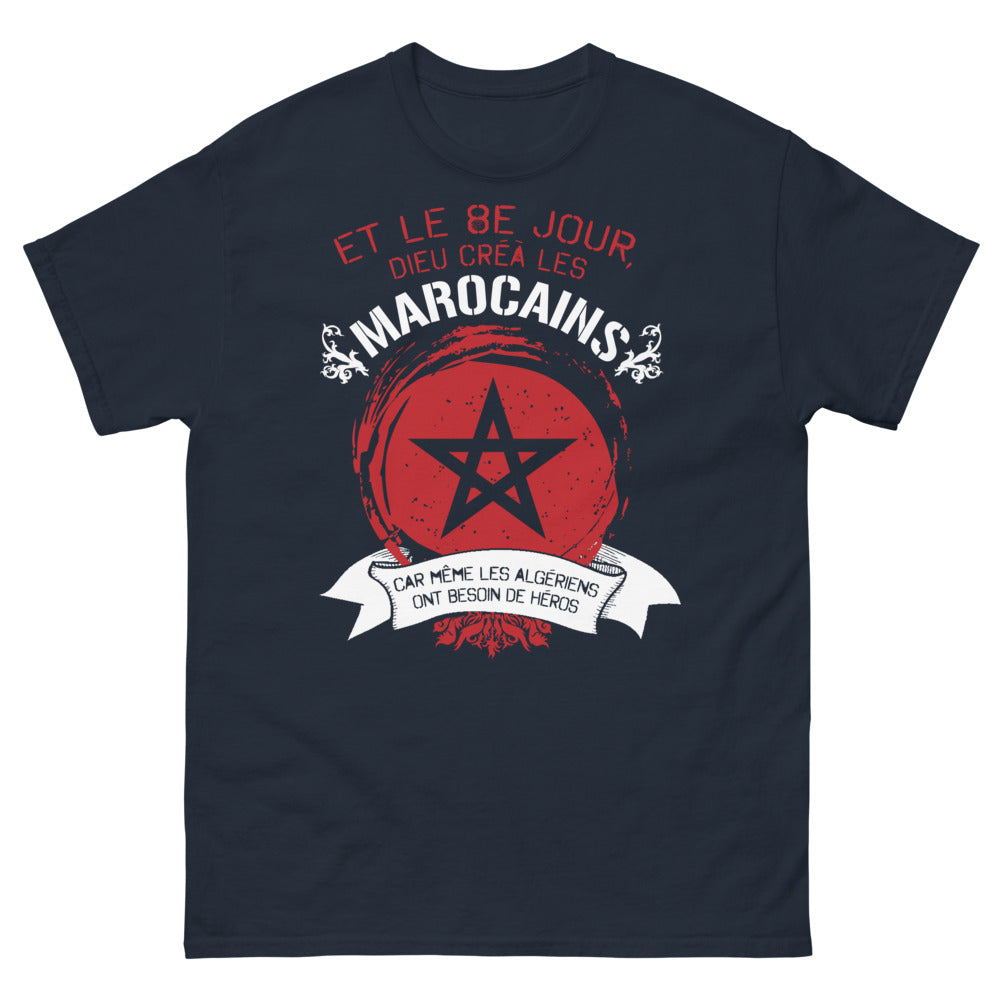 T-shirt Marocains marine - Dieu créa les Marocains
