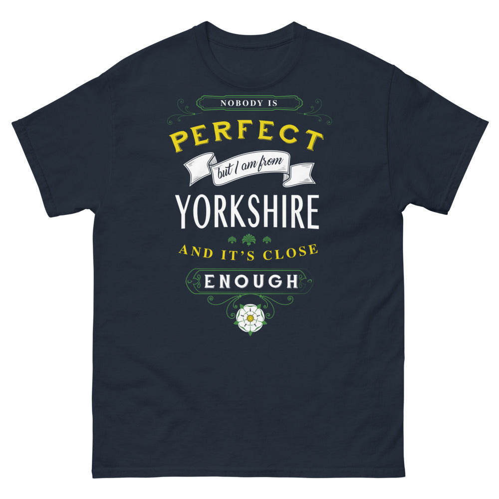 T-shirt Yorkshire Pride marine - Nobody is Perfect