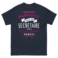 Thumbnail for T-shirt Secrétaire marine - Je ne suis pas parfaite mais je suis secrétaire