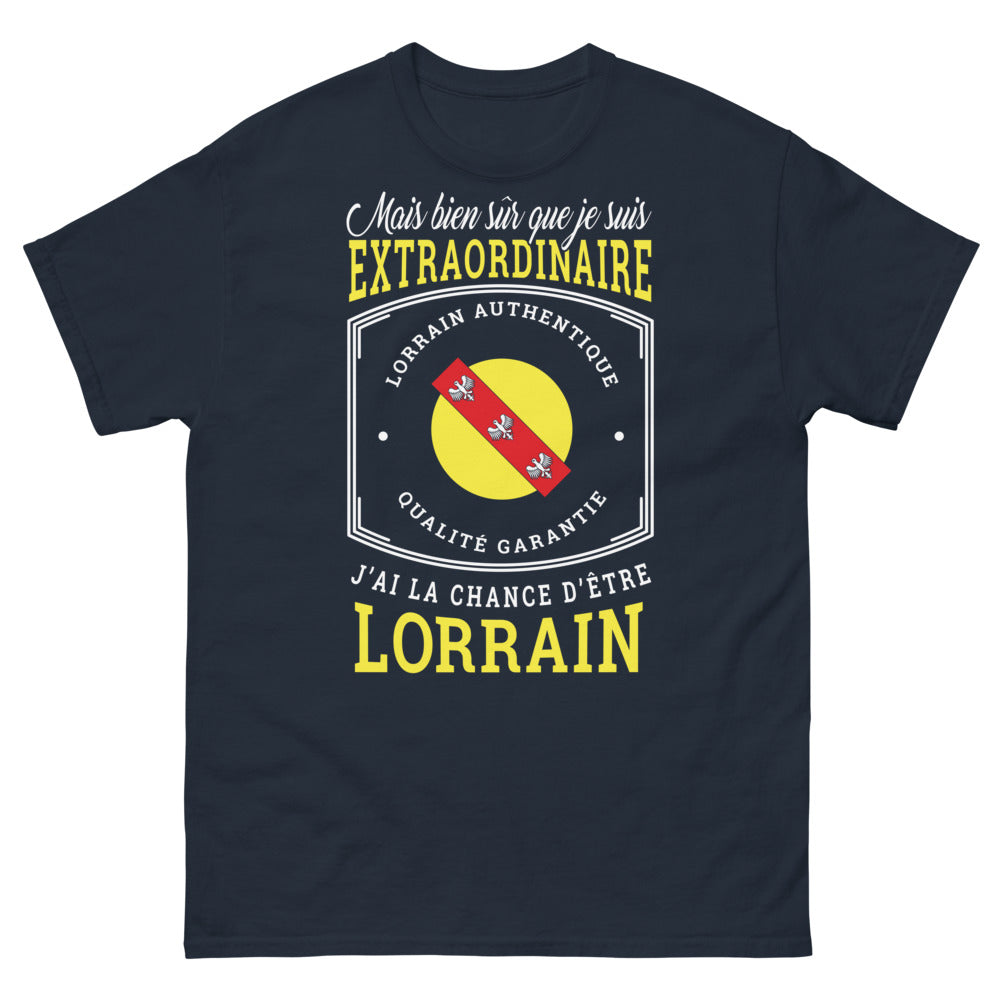 T-shirt Lorrain marine - mais bien sûr que je suis extraordinaire