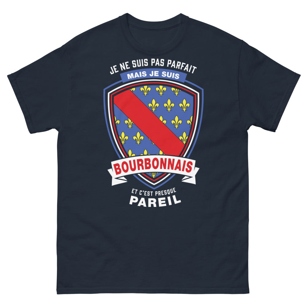 T-shirt Bourbonnais marine - Je ne suis pas parfait mais je suis Bourbonnais
