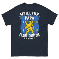 Thumbnail for T-shirt Franche-Comté marine - Meilleur Papa Franc-Comtois