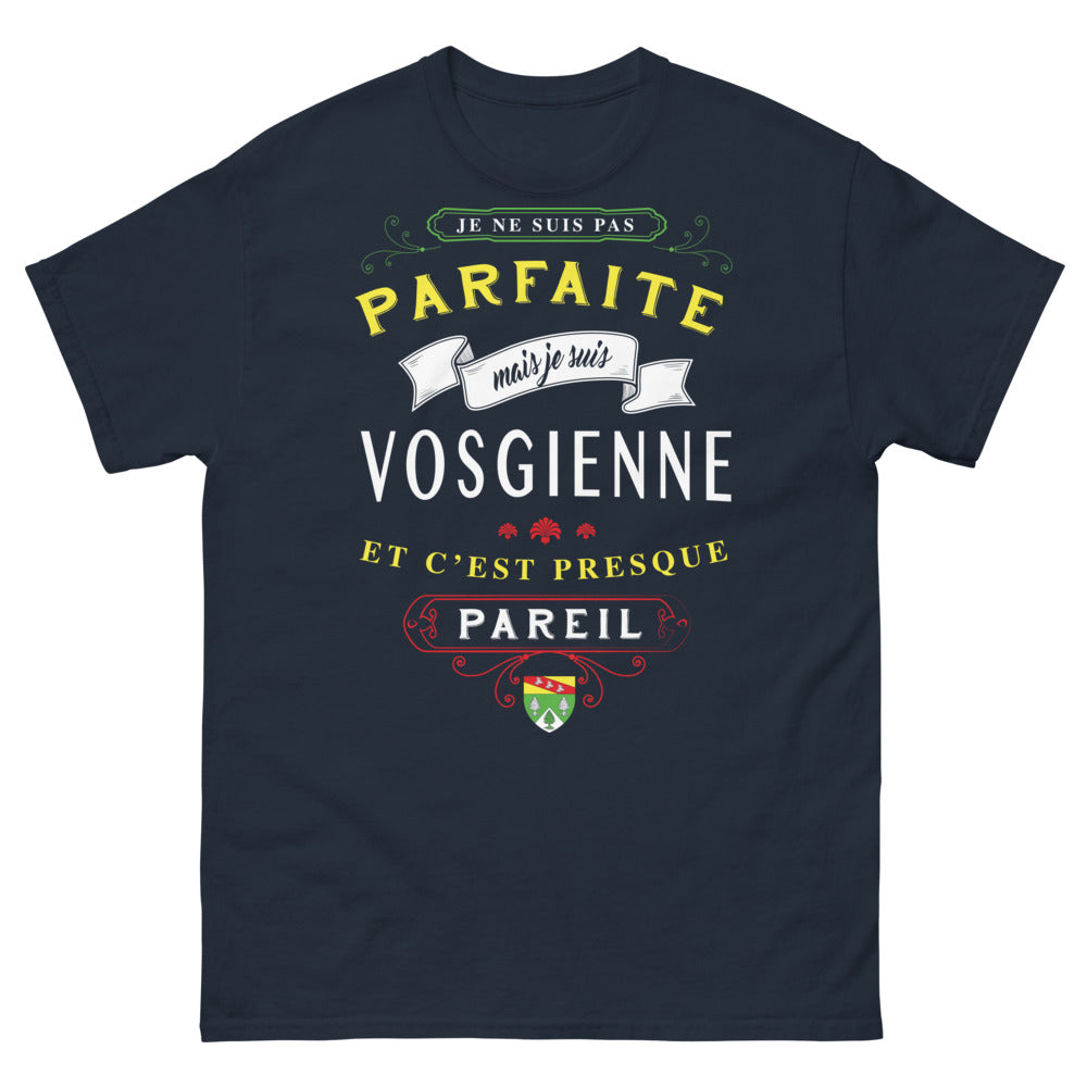 T-shirt Vosgienne marine - Je ne suis pas parfaite mais presque