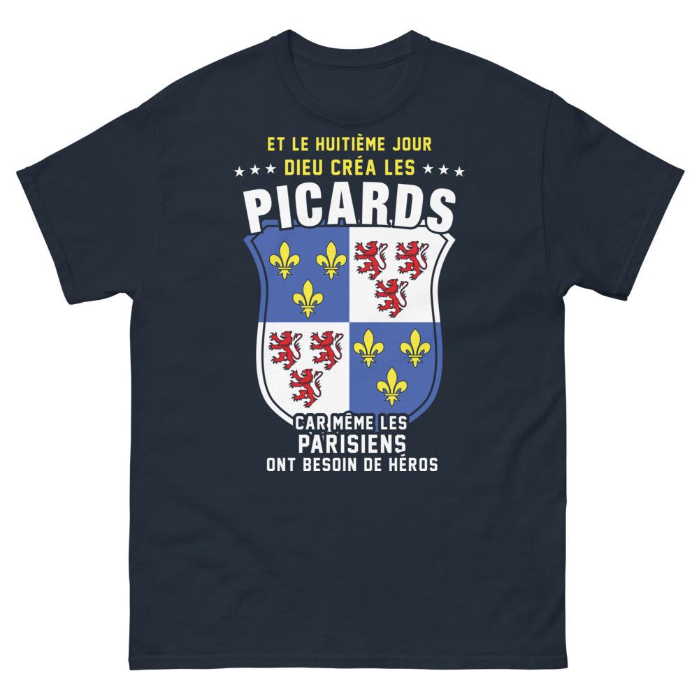T-shirt Picards marine - 'Et le huitième jour, Dieu créa les Picards'