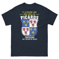 Thumbnail for T-shirt Picards marine - 'Et le huitième jour, Dieu créa les Picards'