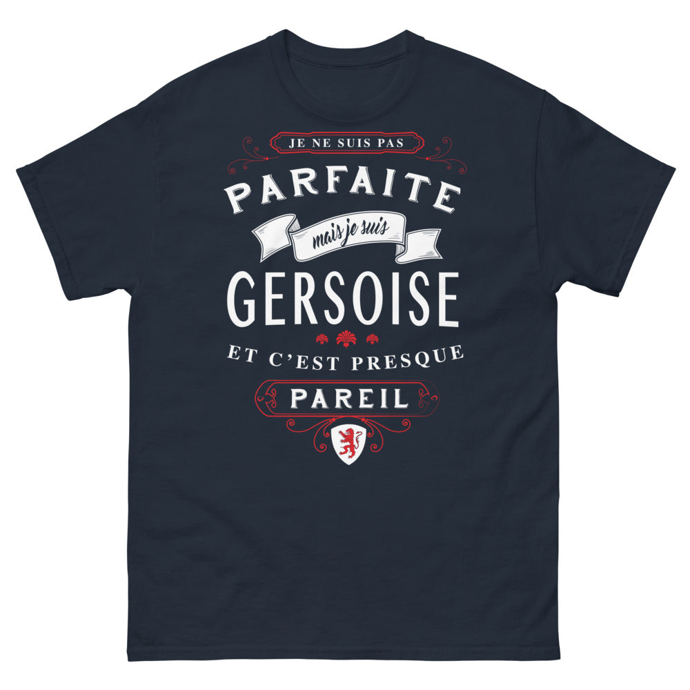 T-shirt Gersoise marine - Je ne suis pas parfaite mais je suis Gersoise