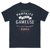 Thumbnail for T-shirt Gameuse marine - Je ne suis pas parfaite mais je suis gameuse