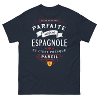 Thumbnail for T-shirt Espagnole marine - Je ne suis pas parfaite, presque pareil