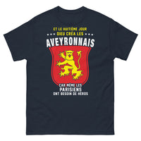 Thumbnail for T-shirt Aveyronnais marine - Héros du quotidien