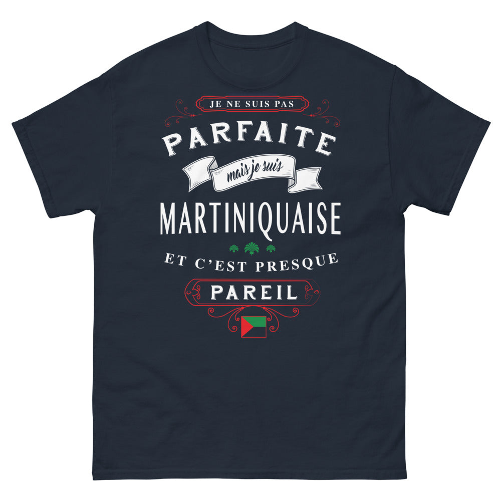 T-shirt Martinique marine - Je ne suis pas parfaite mais Martiniquaise