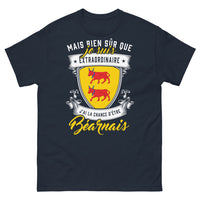 Thumbnail for T-shirt Béarnais marine - Mais bien sûr j'ai la chance d'être Béarnais
