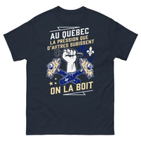 Thumbnail for T-shirt Québecois marine - La pression? On la boit