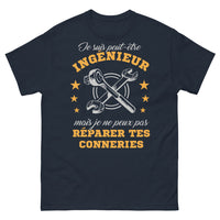 Thumbnail for T-shirt ingénieur marine - Je ne peux pas réparer tes bêtises