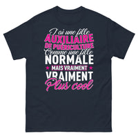 Thumbnail for T-shirt Auxiliaire de puériculture marine - Plus cool qu'une fille normale