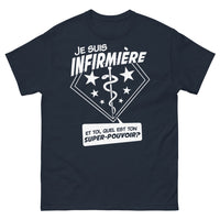 Thumbnail for T-shirt Infirmière marine - Quel est ton super pouvoir ?