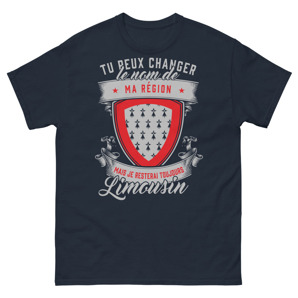 T-shirt Limousin marine - Toujours Limousin, fierté régionale