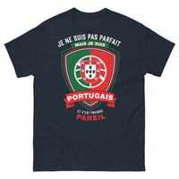 Thumbnail for T-shirt portugais marine - Presque parfait, humour et fierté portugaise