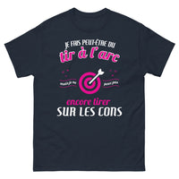 Thumbnail for T-shirt Tireur à l’Arc Hésitant marine - slogan archer avec flèche