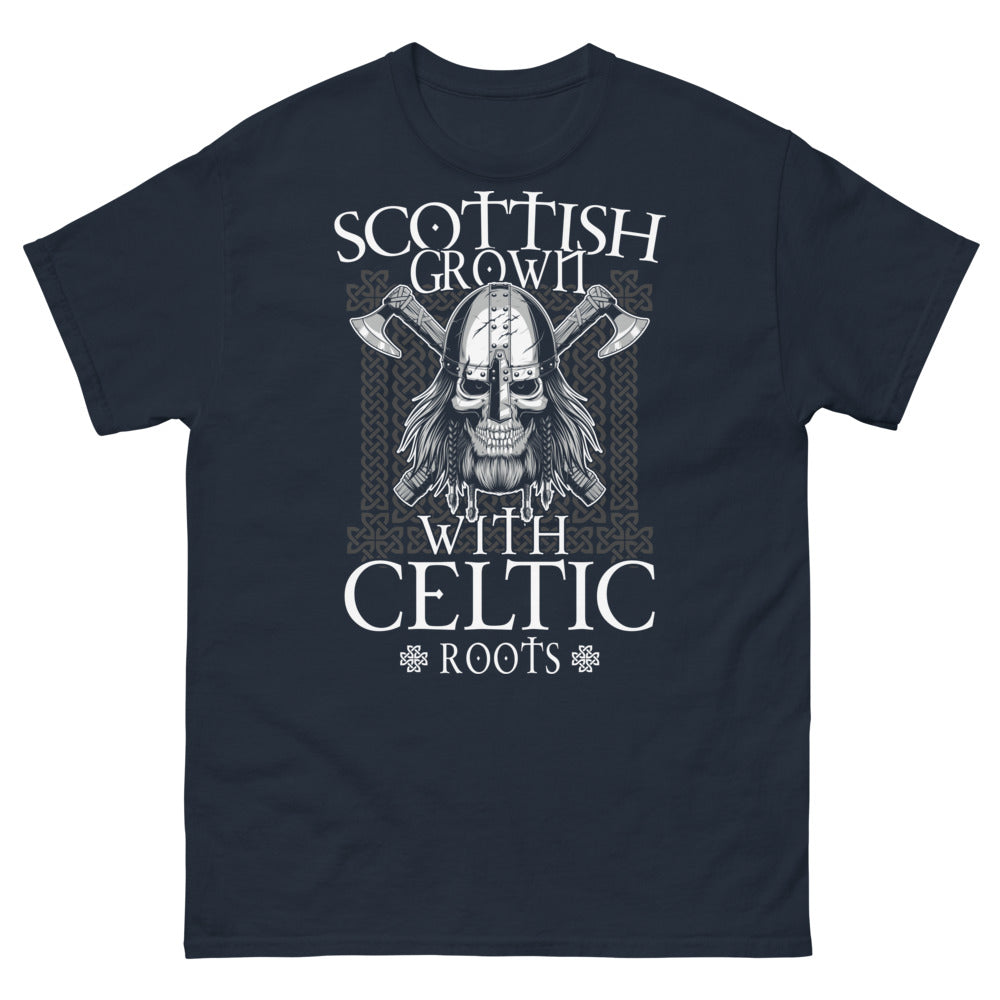 T-shirt Écosse marine - Scottish Grown, racines celtiques