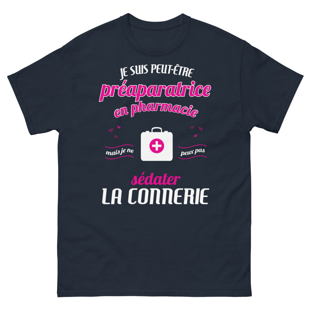 T-shirt Préparatrice en pharmacie marine - Second degré et fierté