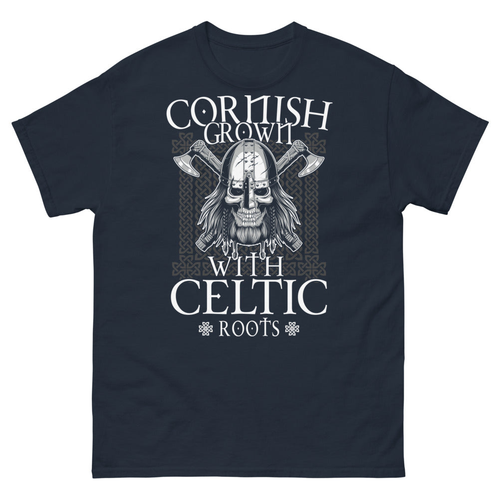 T-shirt Cornouailles marine - Cornish Grown with Celtic Roots