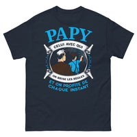 Thumbnail for T-shirt Papy rebelle marine - Profitez chaque instant
