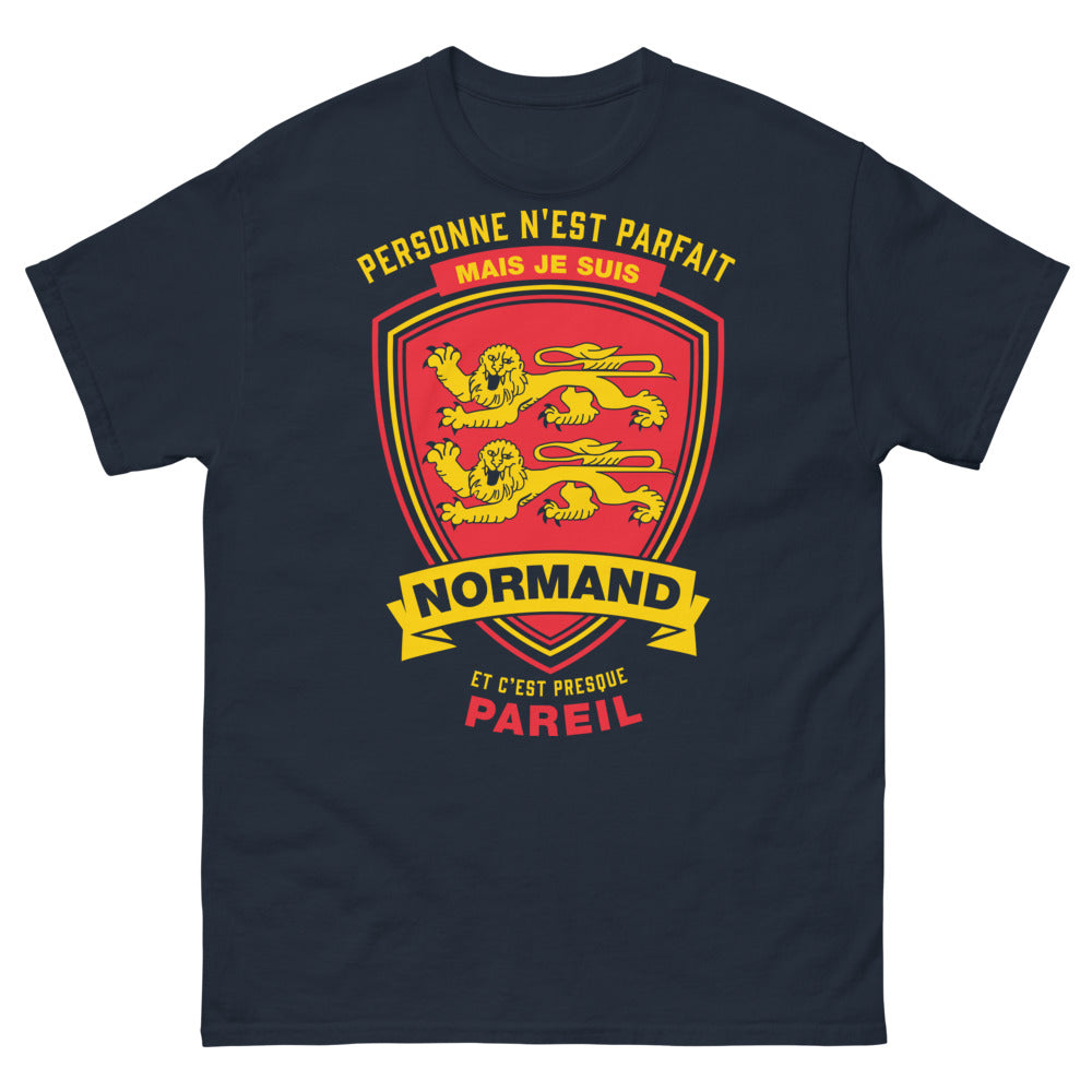 T-shirt Normandie marine - Personne n'est parfait mais je suis Normand