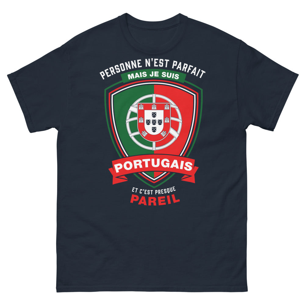 T-shirt Portugais marine - Presque Parfait, mais Portugais