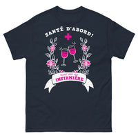 Thumbnail for T-shirt Infirmière marine - Buvez avec une infirmière
