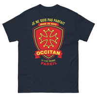 Thumbnail for T-shirt Occitan marine - Je ne suis pas parfait mais je suis Occitan, c'est presque pareil