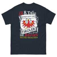 Thumbnail for T-Shirt Tirol Marineblau - ‚Weil selbst die Bayern Helden brauchen‘