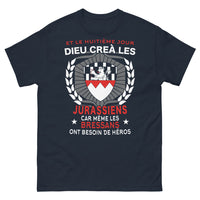 Thumbnail for T-shirt Jurassiens marine - Et le huitième jour, fierté jurassienne