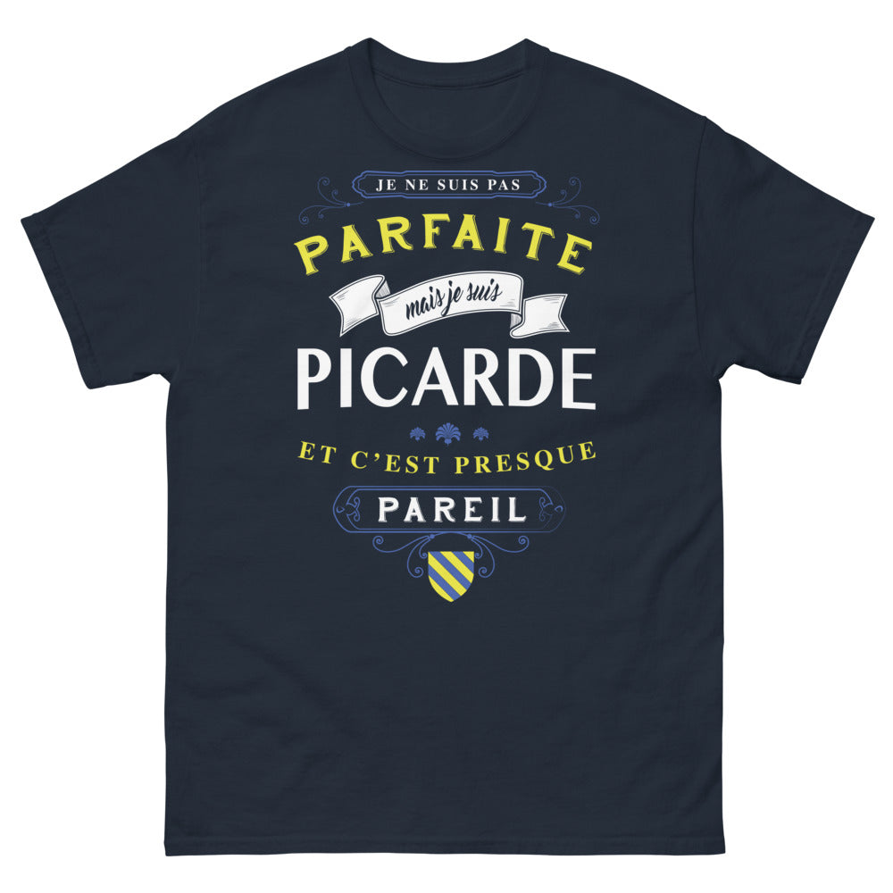 T-shirt Picarde marine - Je ne suis pas parfaite mais je suis Picarde