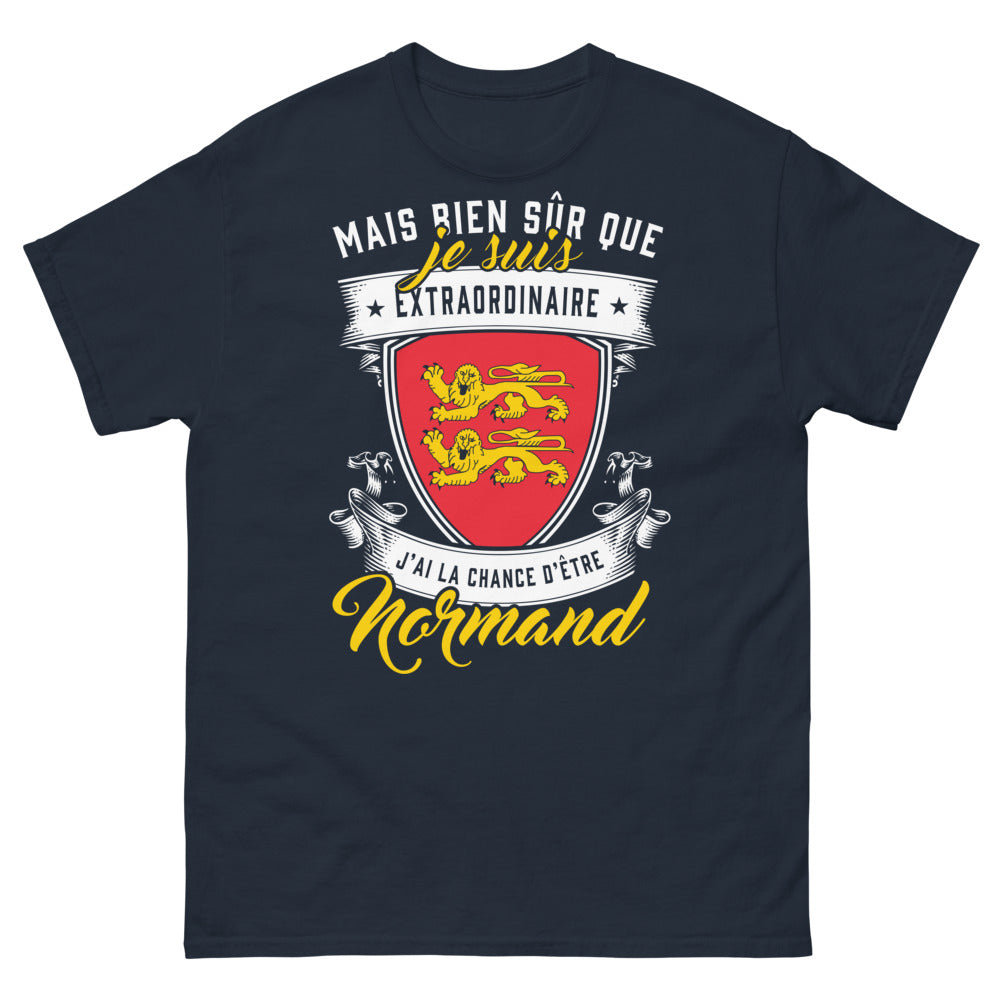 T-shirt Normand marine - L'extraordinaire chance d'être Normand