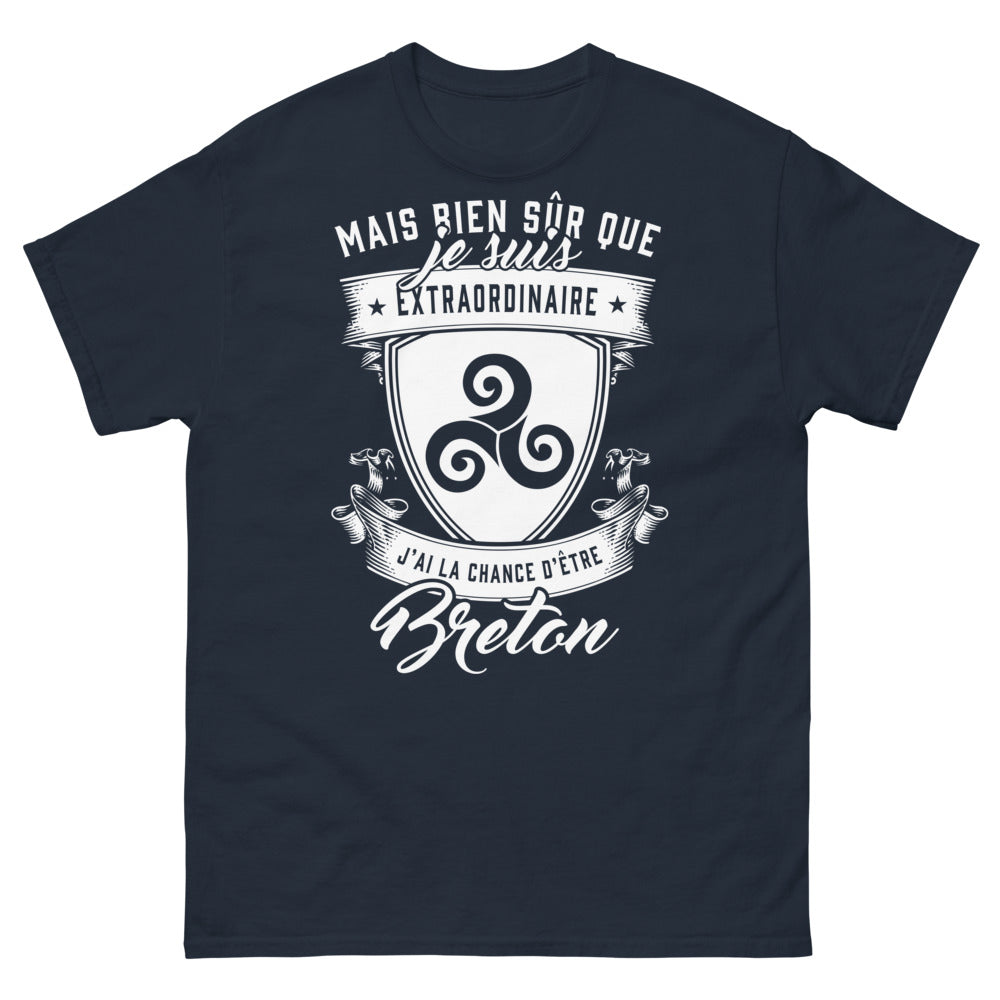 T-shirt Bretagne marine - Breton fier et extraordinaire