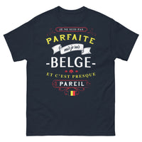 Thumbnail for T-shirt Belge marine - Je ne suis pas parfaite mais je suis Belge