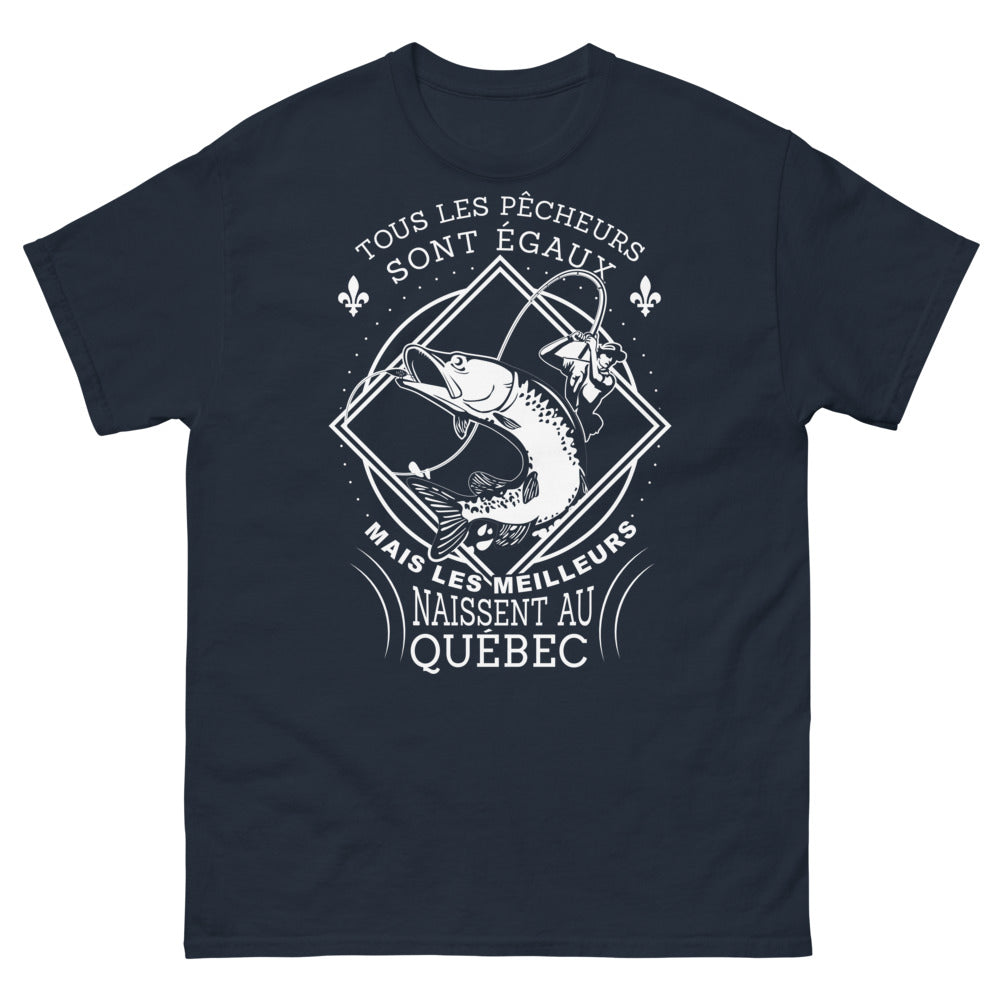 T-shirt Québec marine - Meilleurs pêcheurs du Québec