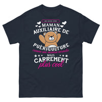 Thumbnail for T-shirt Maman auxiliaire de puériculture marine - Plus cool qu'une maman normale